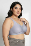 Zivame Freeform True Curv Padded Non Wired Full Coverage T-Shirt Bra - Silver Bullet — thumbnail 3
